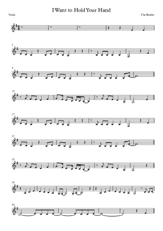 The Beatles  score for Violin