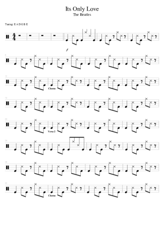 The Beatles  score for Drums