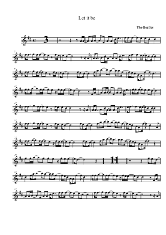 The Beatles  score for Tenor Saxophone Soprano (Bb)