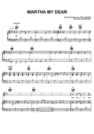 The Beatles  score for Piano