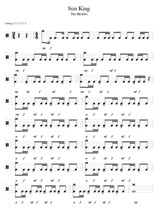 The Beatles  score for Drums