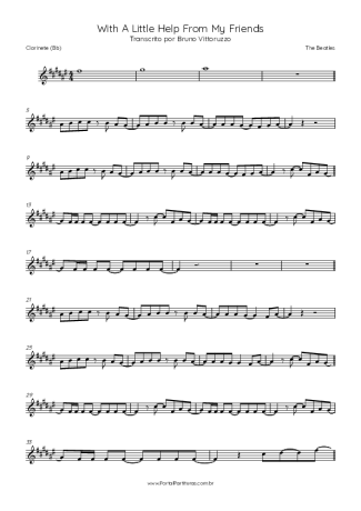 The Beatles With A Little Help From My Friends score for Clarinet (Bb)