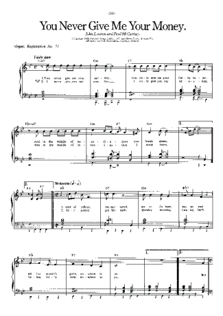 The Beatles  score for Piano