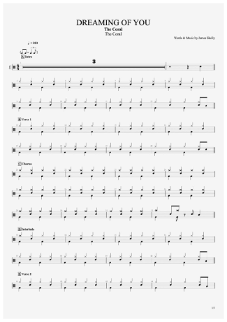 The Coral  score for Drums