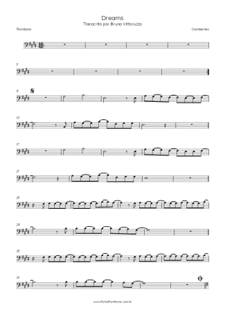 The Cranberries Dreams score for Trombone