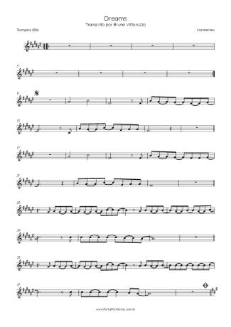 The Cranberries  score for Trumpet