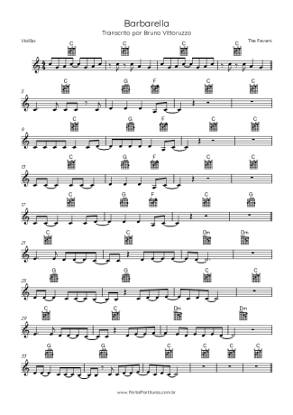 The Fevers  score for Acoustic Guitar