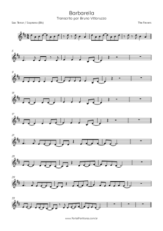 The Fevers Barbarella score for Tenor Saxophone Soprano (Bb)