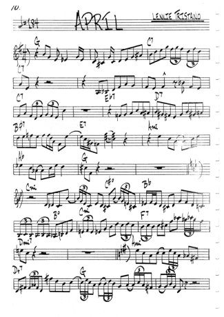 The Real Book of Jazz April score for Clarinet (C)