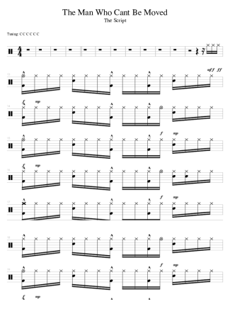 The Script  score for Drums