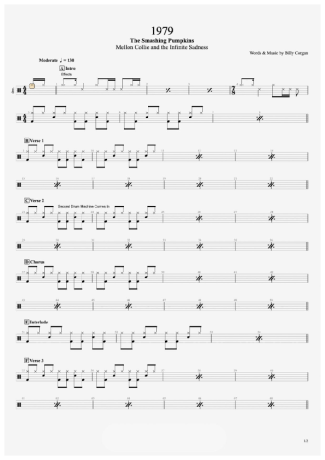 The Smashing Pumpkins 1979 score for Drums