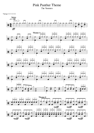 The Ventures  score for Drums