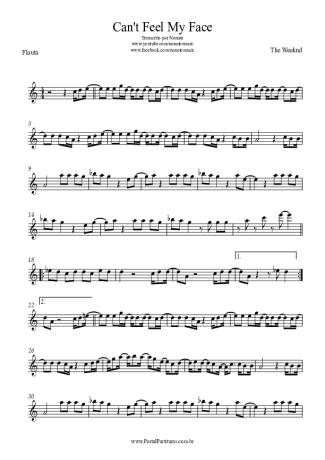 The Weeknd  score for Flute