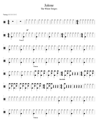 The White Stripes  score for Drums