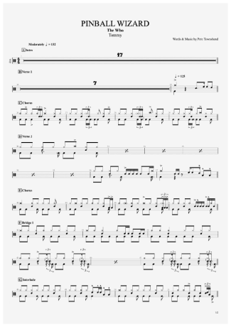 The Who  score for Drums