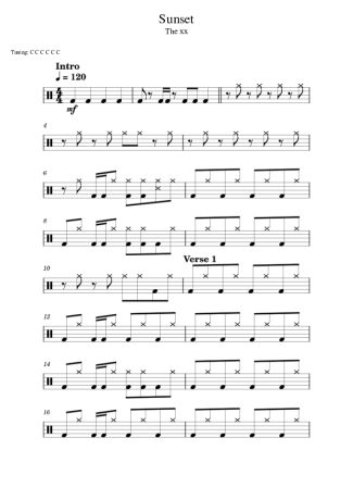 The XX  score for Drums