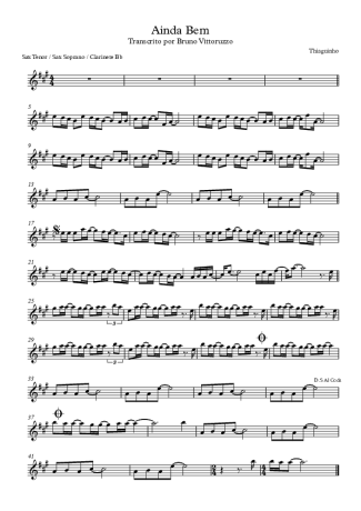 Thiaguinho  score for Clarinet (Bb)