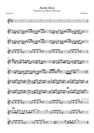 Thiaguinho  score for Clarinet (C)