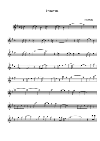 Tim Maia Primavera score for Clarinet (Bb)