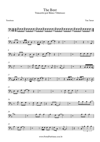 Tina Turner  score for Trombone