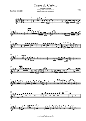 Titãs  score for Alto Saxophone