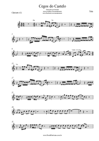 Titãs  score for Clarinet (C)