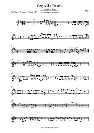 Titãs  score for Tenor Saxophone Soprano (Bb)