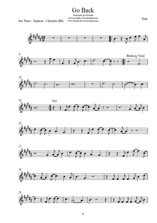 Titãs  score for Tenor Saxophone Soprano (Bb)