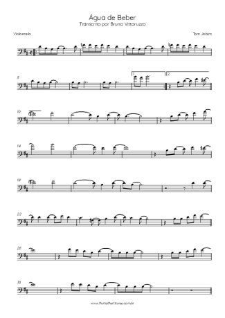 Tom Jobim Água De Beber score for Cello