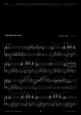 Tom Jobim  score for Piano