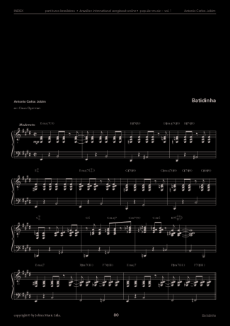 Tom Jobim  score for Piano