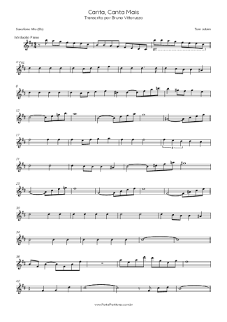 Tom Jobim  score for Alto Saxophone