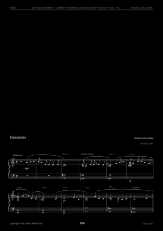 Tom Jobim  score for Piano