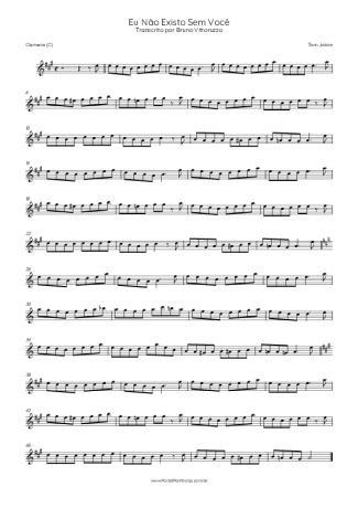 Tom Jobim  score for Clarinet (C)