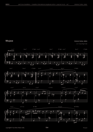 Tom Jobim Mojave score for Piano