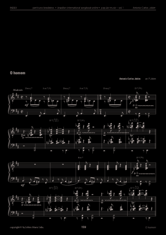 Tom Jobim O Homem score for Piano