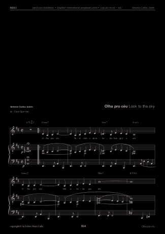 Tom Jobim Olha Pro Céu score for Piano