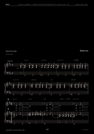 Tom Jobim Outra Vez score for Piano