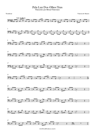 Tom Jobim Pela Luz Dos Olhos Teus score for Trombone