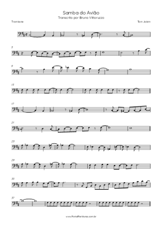 Tom Jobim Samba Do Avião score for Trombone