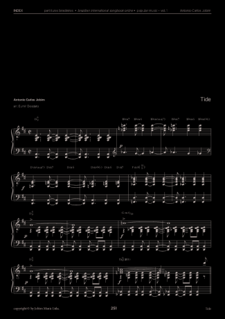 Tom Jobim  score for Piano