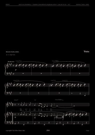 Tom Jobim  score for Piano