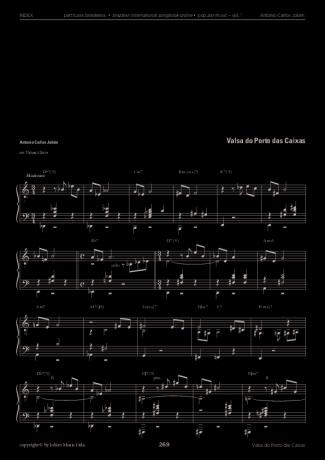 Tom Jobim Valsa do Porto das Caxias score for Piano