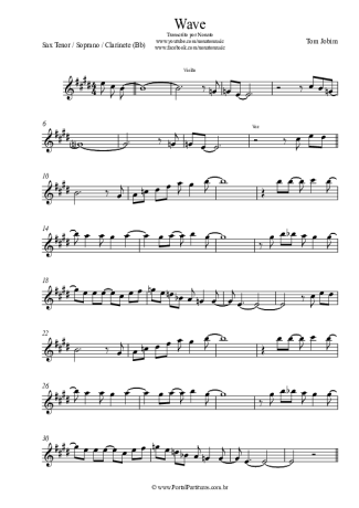 Tom Jobim  score for Clarinet (Bb)