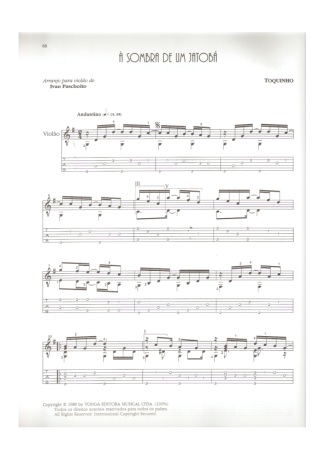 Toquinho À Sombra De Um Jatobá score for Acoustic Guitar