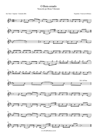 Toquinho e Vinícius de Moraes O Bem-amado score for Clarinet (Bb)