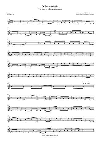 Toquinho e Vinícius de Moraes O Bem-amado score for Clarinet (C)