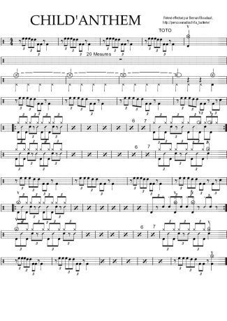 Toto  score for Drums