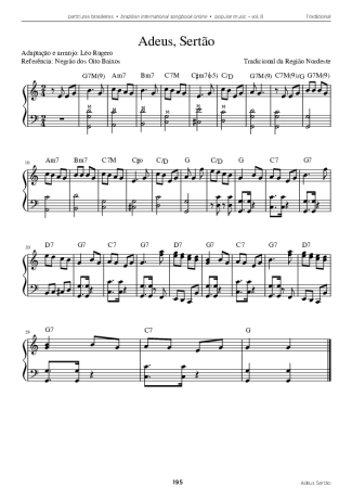 Tradicional Adeus Sertão score for Accordion