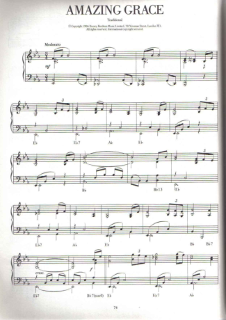 Traditional Gospel Music  score for Piano